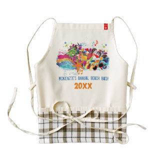 Personalized Pop Art Retro Summer Beach Apron