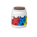 Personalized Pop Art Siberian Husky Treat Jar Candy Jar