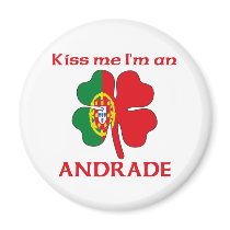 Personalized Portuguese Kiss Me I'm Andrade magnets