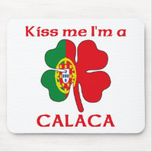 Personalized Portuguese Kiss Me I'm Calaca Mouse Pads