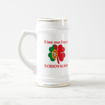 Personalized Portuguese Kiss Me I'm Rodovalho mugs