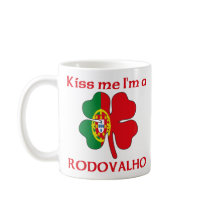 Personalized Portuguese Kiss Me I'm Rodovalho Coffee Mugs