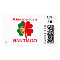 Personalized Portuguese Kiss Me I'm Santiago postage