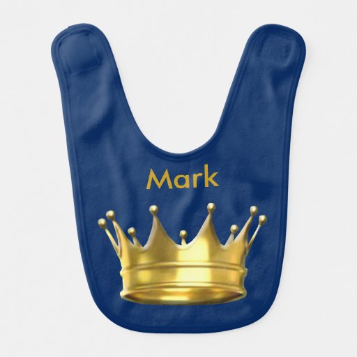 Personalized Prince Crown Baby Bib Zazzle