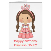Personalized Princess Birthday card