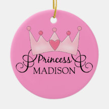 Personalized Princess Christmas Ornament