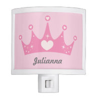 Personalized Princess Crown Night Light / Pink