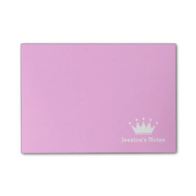 Personalized princess crown pink Post-it® notes Post-it® Notes