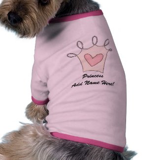 Personalized Princess Dog T-shirt petshirt