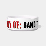 Personalized "Property of" Your Pet's Name Cat Food Bowl