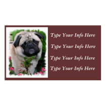 Personalized Pug Profile Cards business cards by DogsByDezign Personalized Pug Profile Cards business cards