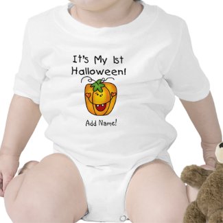 Personalized Pumpkin 1st Halloween Creeper shirt