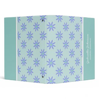 Personalized: Purple And Green Daisy Binder