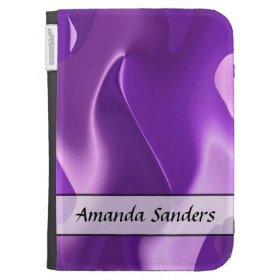 Personalized Purple Flame Abstract Kindle Folio Case