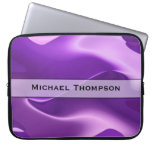 Personalized Purple Flame Abstract Laptop Sleeve