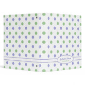 Personalized Purple &amp; Green Polka Dot Binder