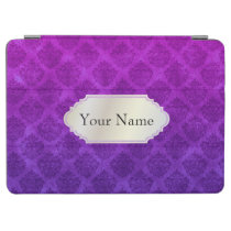Personalized Purple Hues Vintage Damask Pattern iPad Air Cover at  Zazzle