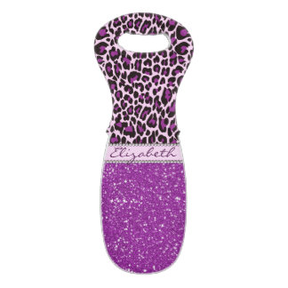 leopard print wine bag