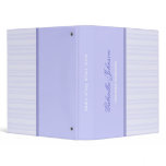 Personalized Purple Stripe Binder