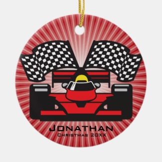 Personalized Race Car Ornament