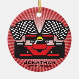 Personalized Race Car Ornament