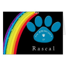 Personalized Rainbow Bridge Pet Sympathy Condolenc Greeting Cards