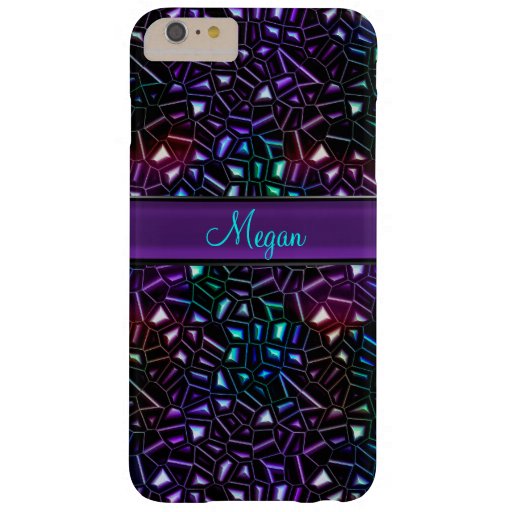 Personalized Rainbow Glitter iPhone 6 Plus Case Zazzle
