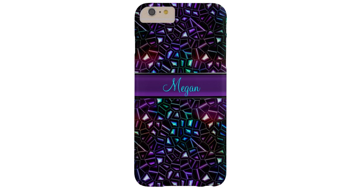 Personalized Rainbow Glitter iPhone 6 Plus Case Zazzle