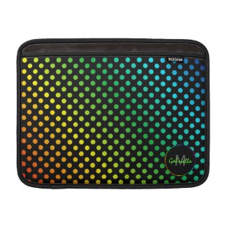Personalized Rainbow: Polka-dot Macbook Sleeve