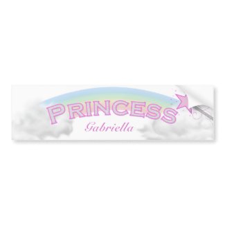 Personalized: Rainbow Princess Bumper Sticker bumpersticker