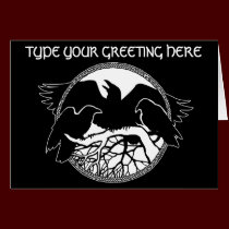 Personalized Raven Cards Cool Crow Art Cards cards