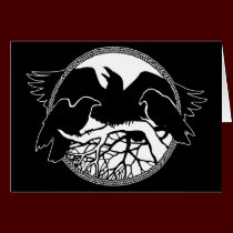 Personalized Raven Cards Cool Crow Art Cards cards