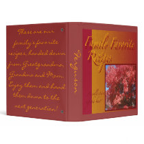 Personalized Recipe Binder
