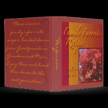 Personalized Recipe Binder