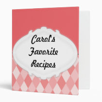 Personalized Recipe Binder binders