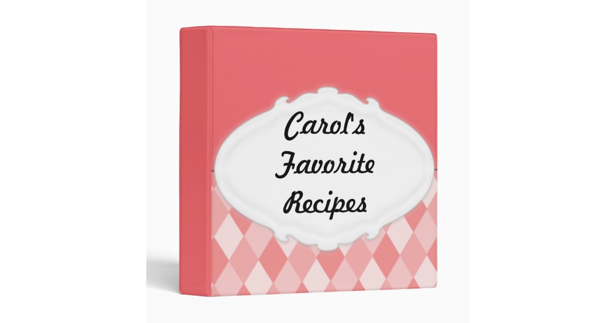 Personalized Recipe Binder Zazzle