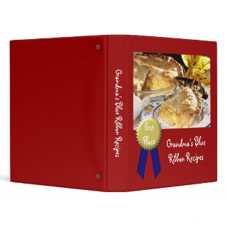Personalized Recipe Book, Grandma's Blue Ribbon binder