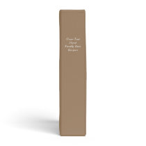 Personalized Recipe or Menu Food Binder