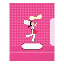 Personalized Recipe Pages with Cool Illustration Letterhead Template