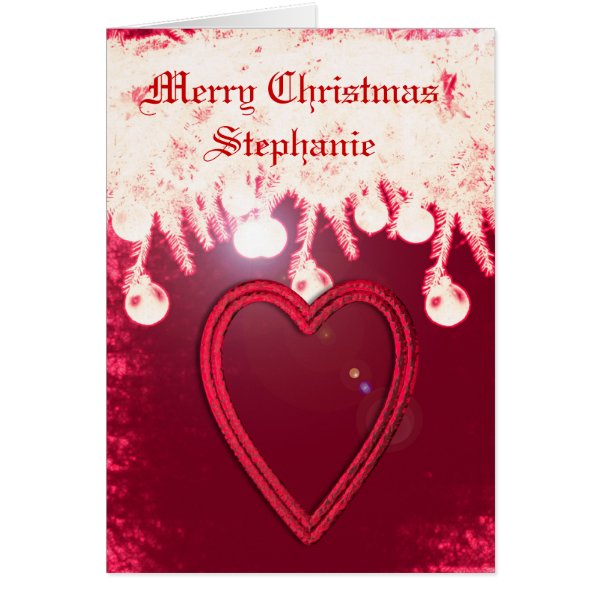 Personalized red Christmas cards