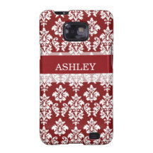 Personalized Red Damask Samsung Casemate Case Samsung Galaxy S Covers