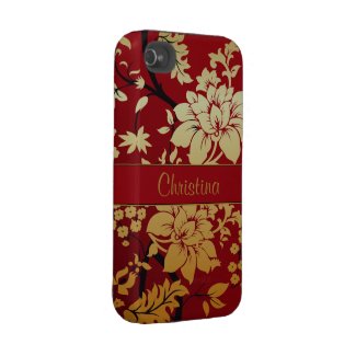 Personalized Red Gold & Black Oriental style casematecase