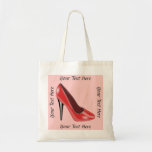 Personalized Red High Heel Shoe Tote Bag bags