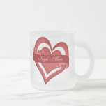 Personalized Red Mom Heart Mother's Day Birthday Mug