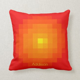 Personalized Red, Orange, Yellow Throw Pillows