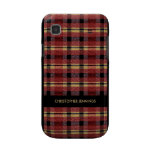 Personalized Red Plaid Samsung Galaxy Case for Him