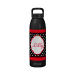 Personalized Red Polka Dot Water Bottle water bottles