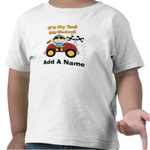 Personalized Red Race Car 2nd Birthday Tshirt