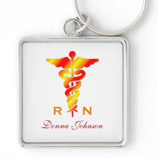 Personalized: Registered Nurse Keychain keychain