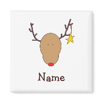 Personalized Reindeer Christmas magnets by jgh96sbc Personalized Reindeer Christmas magnets